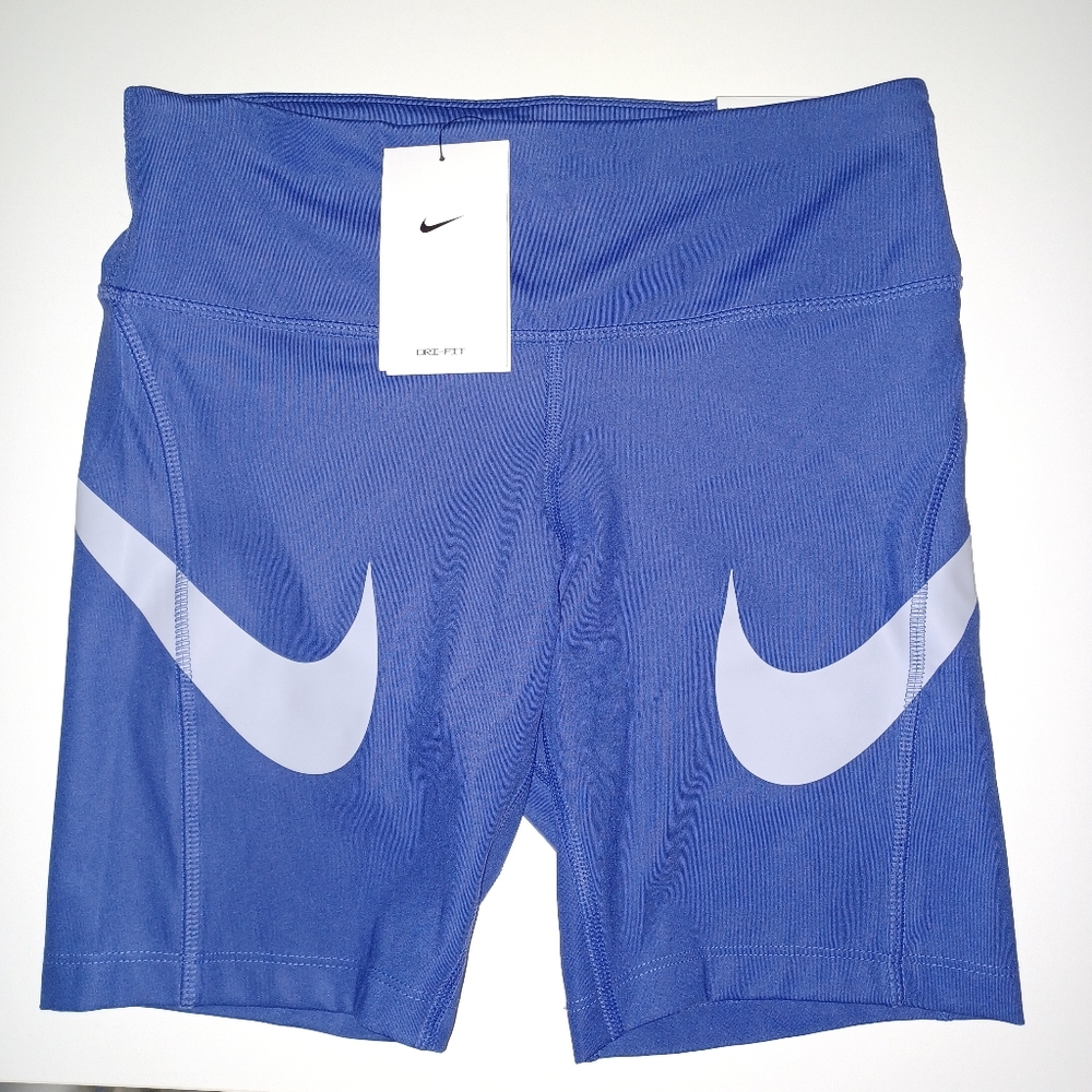 Nike Women's Dri-FIT Blue Biker Short New Size medium